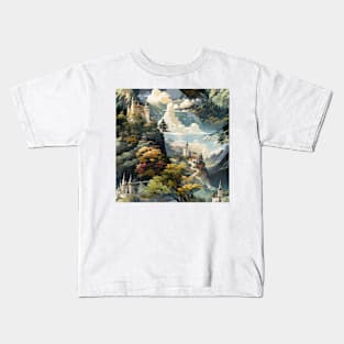 Castles Pattern 3 - Bavaria Kids T-Shirt